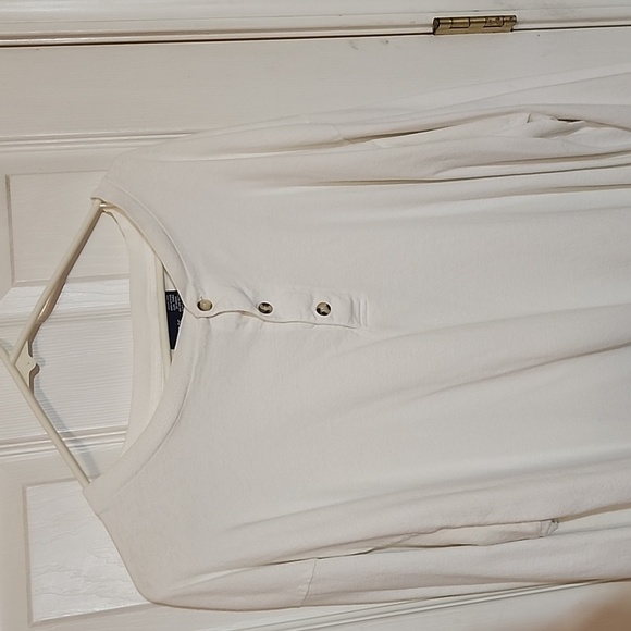 2xl long sleeve white henley - Picture 2 of 5